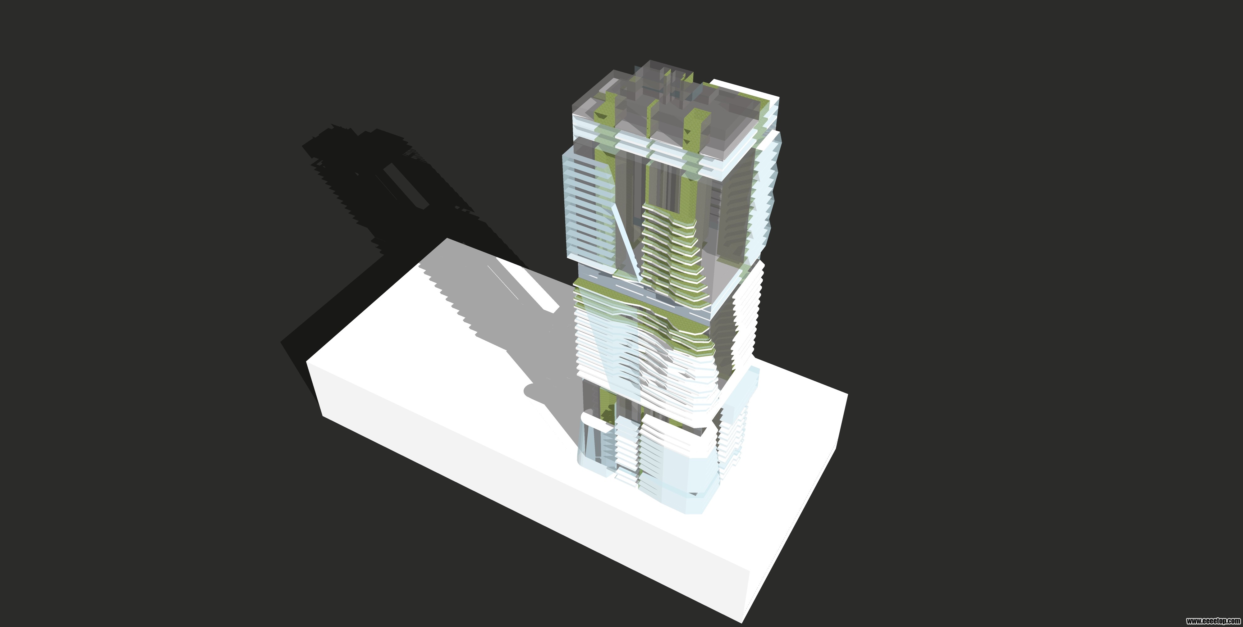 一个绿色建筑概念方案 - 可视化设计 - E拓建筑