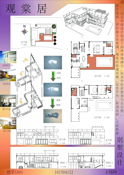 期末设计作业交流】同学的一个别墅设计作业~帮求指教-5