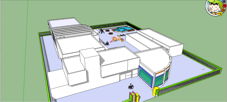 发一个正在做的幼儿园设计，这是一个改了又改的草模-6