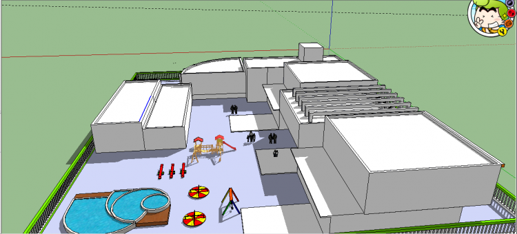 发一个正在做的幼儿园设计，这是一个改了又改的草模-3
