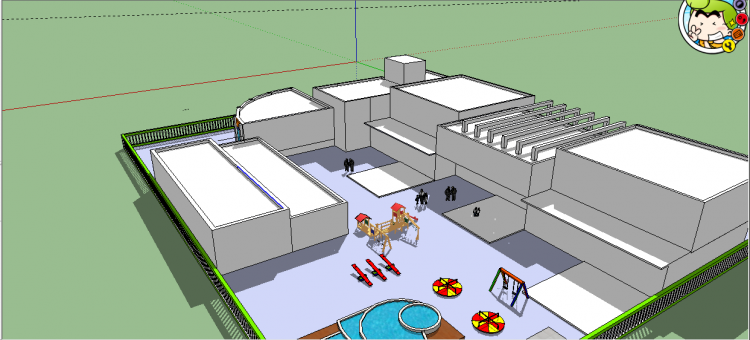 发一个正在做的幼儿园设计，这是一个改了又改的草模-2