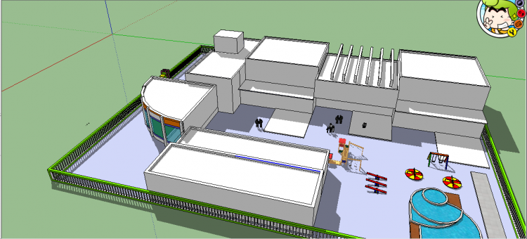 发一个正在做的幼儿园设计，这是一个改了又改的草模-1