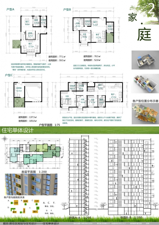 大三居住单体设计-2