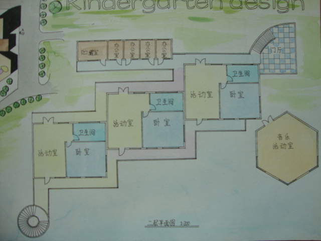 这是刚做完的幼儿园设计，希望大家批评指正，求板砖啦-4