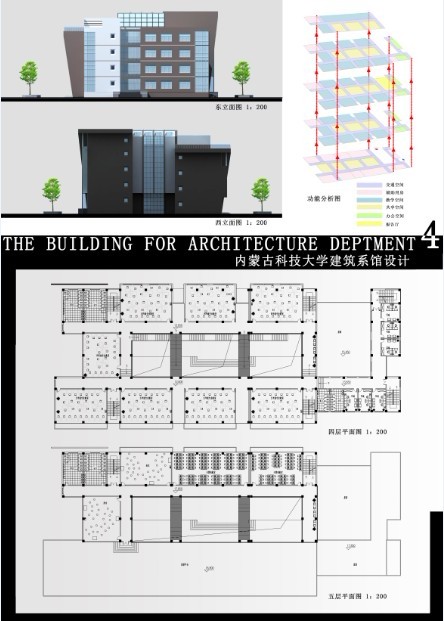 内蒙古科技大学建筑系馆设计-4