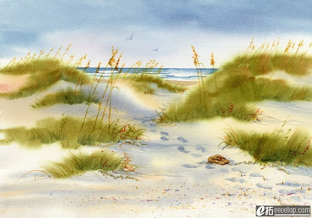 Moment of Peace Beach Print from watercolor painting.jpg