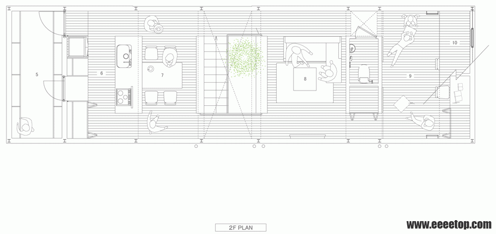 dezeen_Machi-House-by-UID-Architects_First floor plan.gif