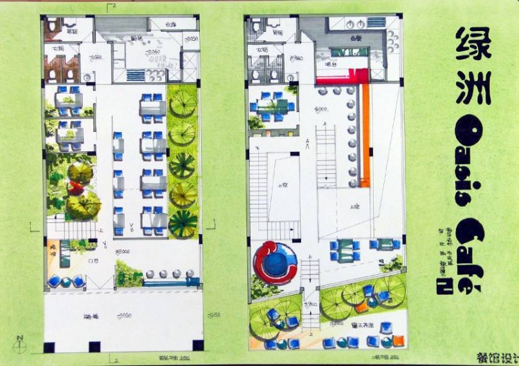 餐馆设计手绘的作业-12