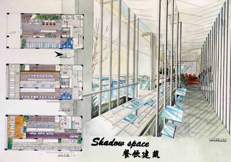 餐馆设计手绘的作业-19