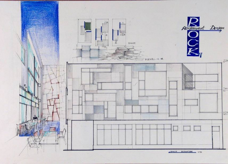 餐馆设计手绘的作业-46