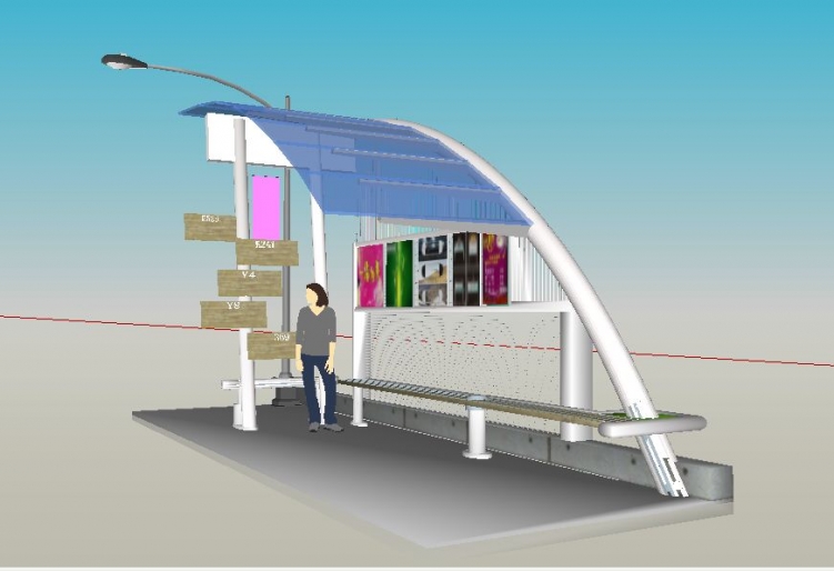 su建的一个轻巧的公交车站-1