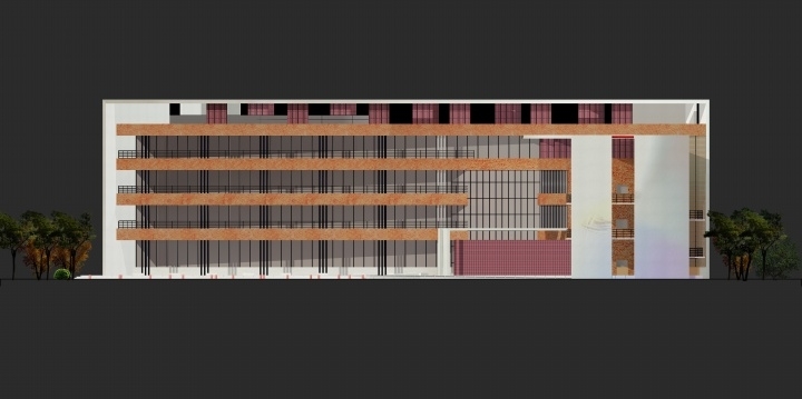 大学的一个图书馆设计，老师比较死板，建筑规矩，大家...-1