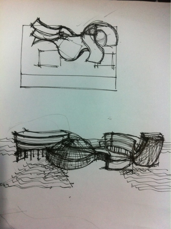 【大三上】文化馆设计（过程）【含大量草图 草模与个人...-12