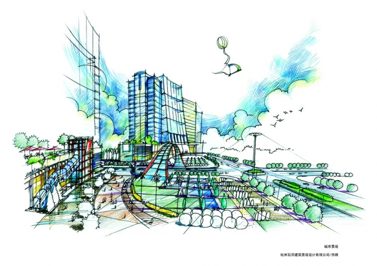 杭州石田建筑景观设计方案-2