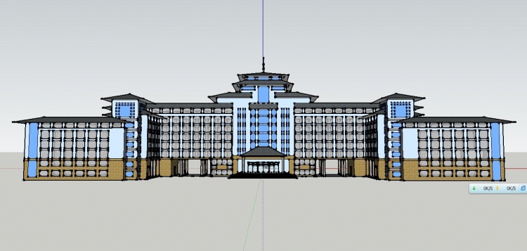 大学综合楼模型-3