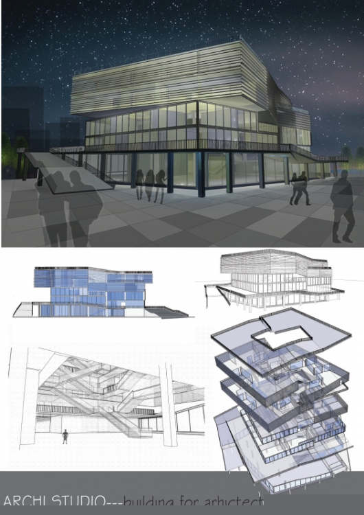 大三下建筑系馆设计--ARCHI STUDIO-5