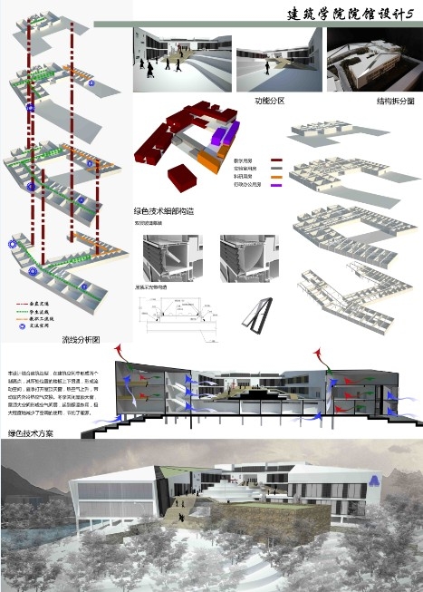 建筑学生作业——建筑院馆设计-5
