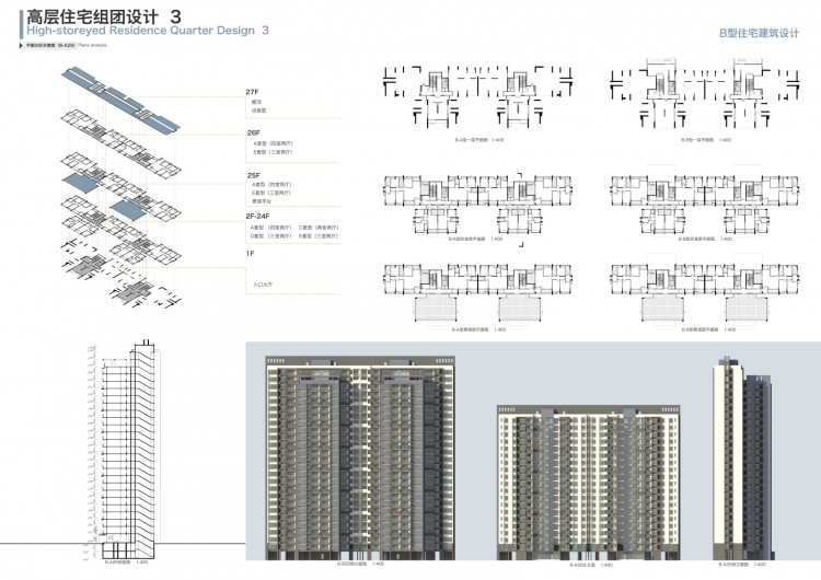 大三上的高层住宅组团设计-3