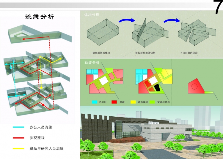 三流学校建筑学 大三博物馆设计-7