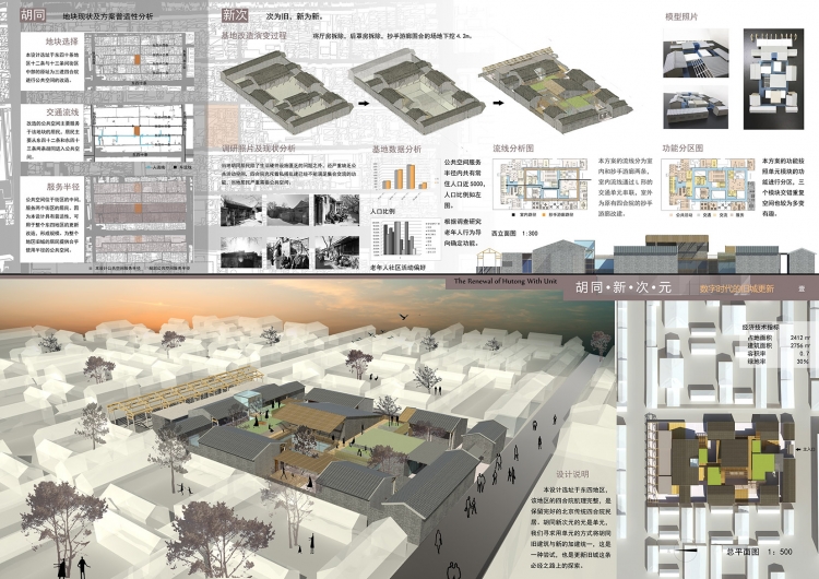 北京胡同四合院旧城更新设计-1