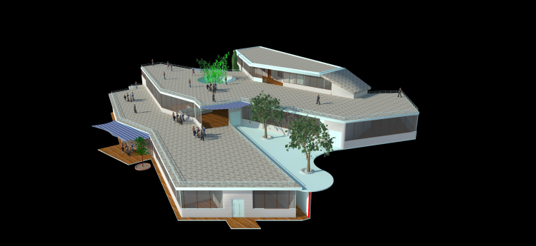 建筑学大二作品《大学生活动中心设计》-1