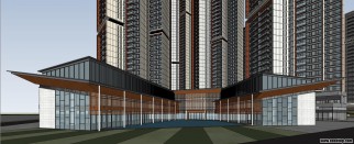 综合体 公寓写字楼+高层住宅 SU模型（含图）
