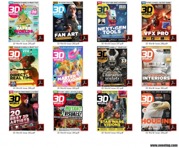 [英国版]3D World 世界CG艺术杂志 2023年合集全12册